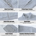 thumbnail image 4 of QPNGRP Men's Lightweight Jacket Casual Jacket Waffle Knitted Lightgrey Jacket Coat S, 4 of 8