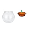 thumbnail image 1 of Pecera De Vidrio Transparente, Plato Para Dulces Con Forma De Calabaza, Adorno Para El Hogar Transparente, Jarrón, Tarro Para Galletas, Mesa Naranja, Dormitorio, Escritorio, Sala De Estar,, 1 of 8