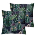 thumbnail image 2 of CMMY Cactus Square Throw Waist Pillow Case Decorative Cushion Cover Pillowcase Sofa,&nbsp;Suitable for All Season Pillow Case for Room Bedroom Chair,2 Pcs White, 2 of 6