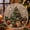 C, variant on DIY Christmas Pearl & Diamond Art Suncatcher Kit | Includes Pre-attached Metal Chain, Lace-edged Round Acrylic Panel, and 3D Mixed-size Pearl Embellishments – Festive Window/Wall Decoration