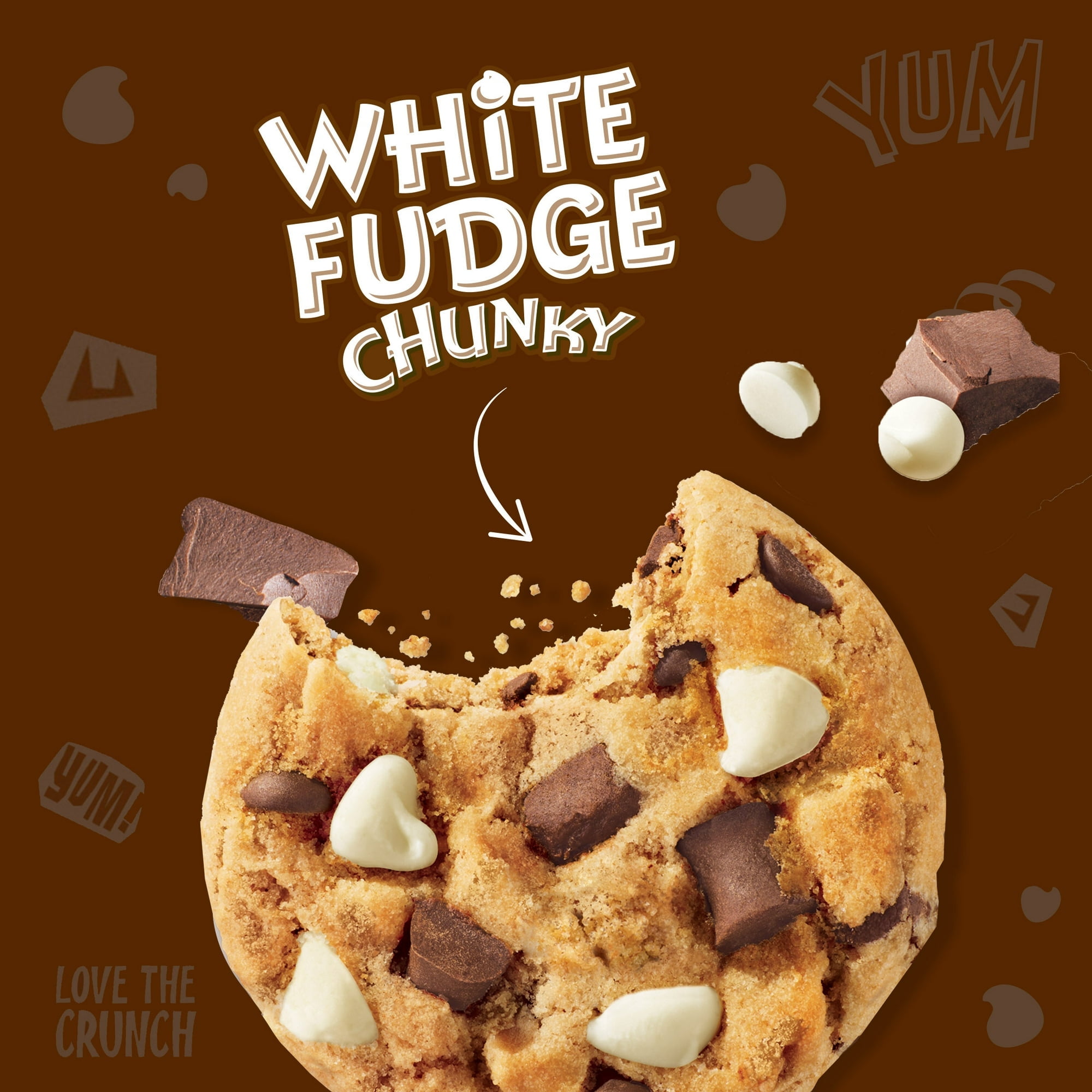 (3 Pack) CHIPS AHOY! Chunky White Fudge Chocolate Chunk Cookies, Family Size, 18 oz