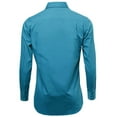 thumbnail image 3 of Men's Classic Fit Long Sleeve Wrinkle Resistant Button Down Premium Dress Shirt (Turquoise,2XL), 3 of 4