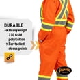thumbnail image 7 of Pioneer Hi Vis Safety Coveralls for Women - Heavyweight Cotton - 7 Pockets - Elastic Waist , Action Back - Class 3 - Orange, 7 of 7