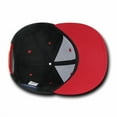 thumbnail image 5 of Decky 1087 6 Panel High Profile Structured Melton Snapback Hat-Charcoal/Red, 5 of 6