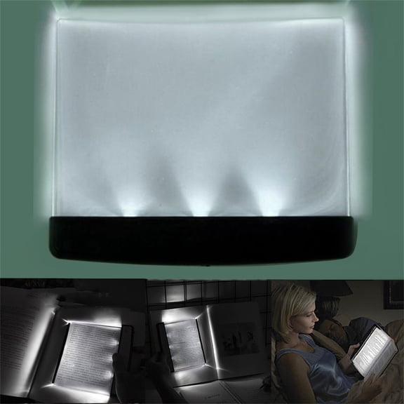 Innovative Book Light with Full Panel LED Illumination, Adjustable Brightness for Night Reading, Eye Care Design to Reduce Strain, Portable and Battery Powered