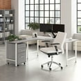 thumbnail image 2 of Hustle 72W x 30D L Shaped Desk with Drawers in Platinum Gray - Engineered Wood, 2 of 8