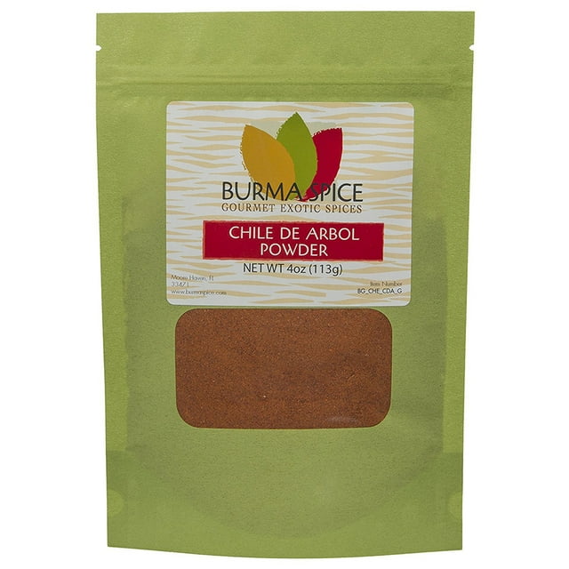 Burma Spice Chile de Arbol Powder Potent Mexican Chili Pepper Smoky