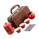 thumbnail image 2 of Juego de té de viaje Juego de té de porcelana Tetera de porcelana con tazas de té Juego de té Kung Fu Rojo, 2 of 9