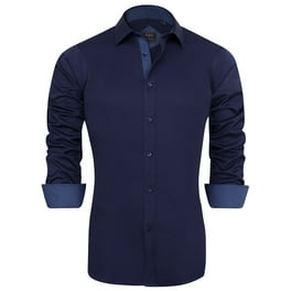 Camisa de vestir Van Heusen Twill de Manga larga Negro S Walmart
