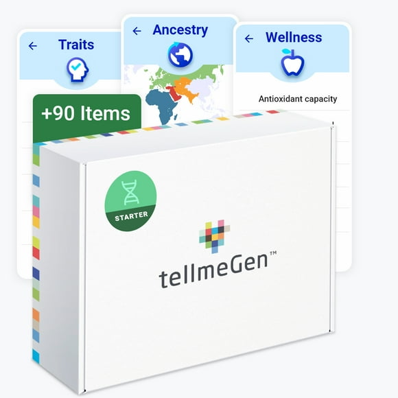 tellmeGen DNA Test Starter | 90 Ancestry, Traits, Sport & Diets Reports