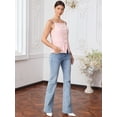 thumbnail image 4 of DARING DIVA Women's Sleeveless Suit Button Down Square Neck Vest XS Pink, 4 of 6