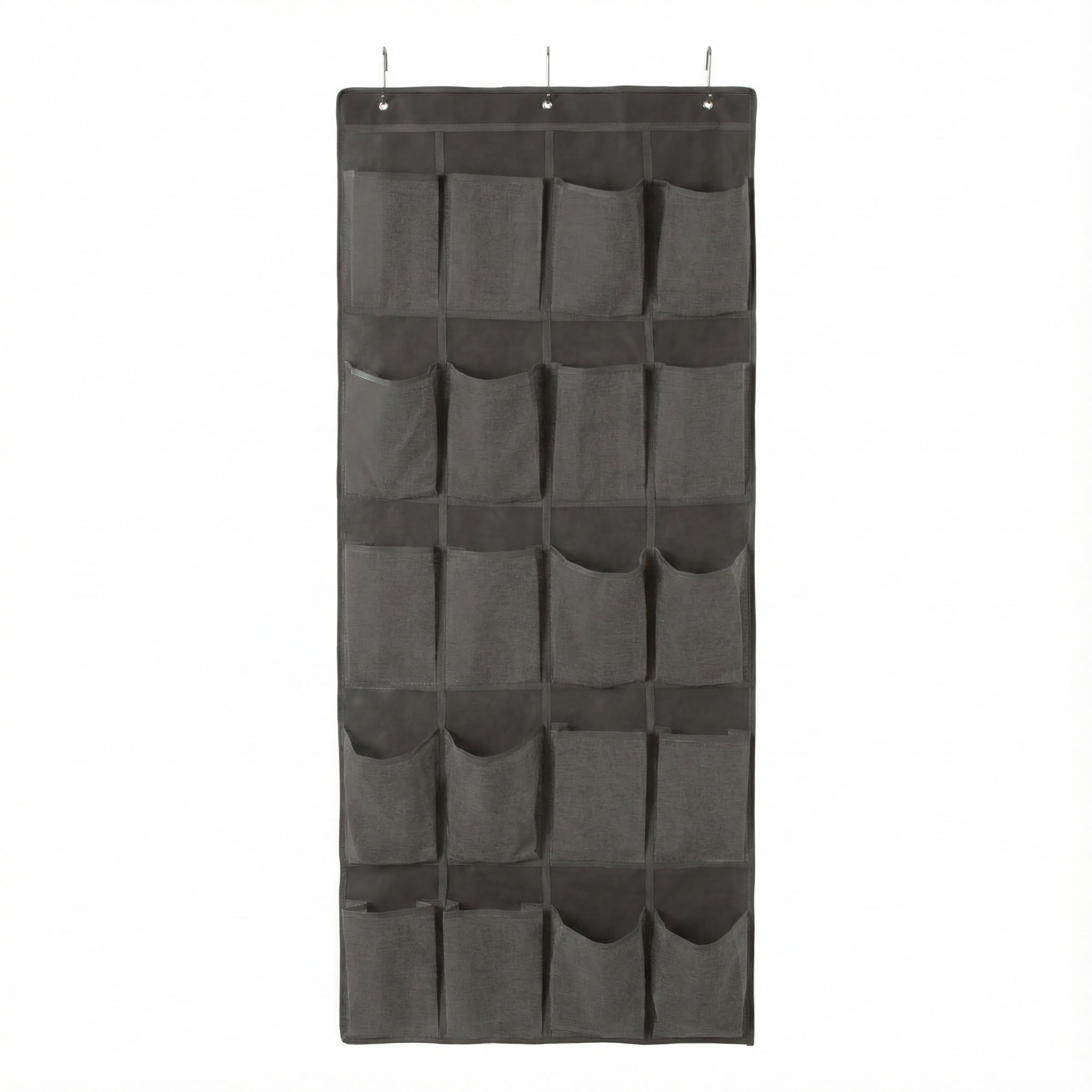 Simplify 20 Pocket Over The Door Hanging Shoe Organizer in Grey