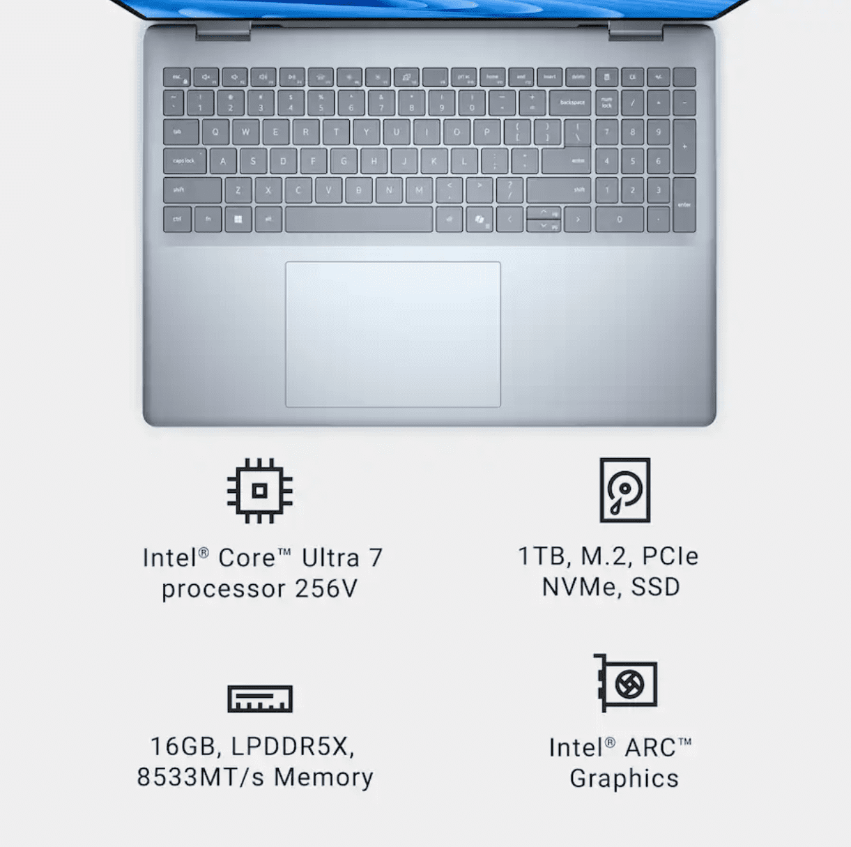 Dell Inspiron 16 Plus 2-in-1 AI Laptop, 16" FHD+ Touchscreen, Intel Core Ultra 7 256V (8 Cores, up to 4.8 GHz) Intel Arc Graphics, Backlit, Thunderbolt 4, Win11 pro, W/MS Stylus Pen