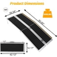 thumbnail image 2 of Yiwa Portable Aluminum Wheelchair Ramp, 5 Foot Mobility Ramp with 600 lbs Capacity, Non-Skid Surface, Transition Plate, and Compact Side Loading Design, 2 of 6