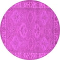 thumbnail image 1 of Ahgly Company Indoor Round Oriental Pink Traditional Area Rugs, 4' Round, 1 of 4