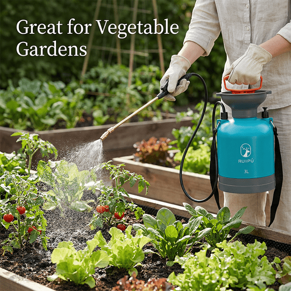 1-Gallon Pump Lawn & Garden Sprayer with Adjustable Nozzle, Pressure Relief Valve
