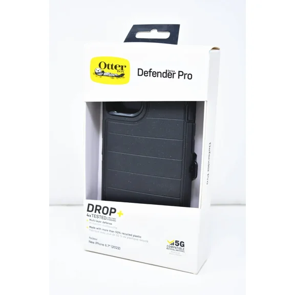 OtterBox Defender Pro Series Case and Holster For iPhone 14 Plus - Black