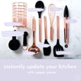 thumbnail image 2 of Styled Settings Black & Copper Silicone Kitchen Utensils Set with Copper Utensil Holder, 2 of 9