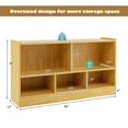 thumbnail image 3 of Costway Kids 2-Shelf Bookcase 5-Cube Wood Toy Storage Cabinet w/ Shelves Beige, 3 of 10