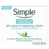 Simple Water Boost Skin Quench Sleeping Cream 1.7 oz
