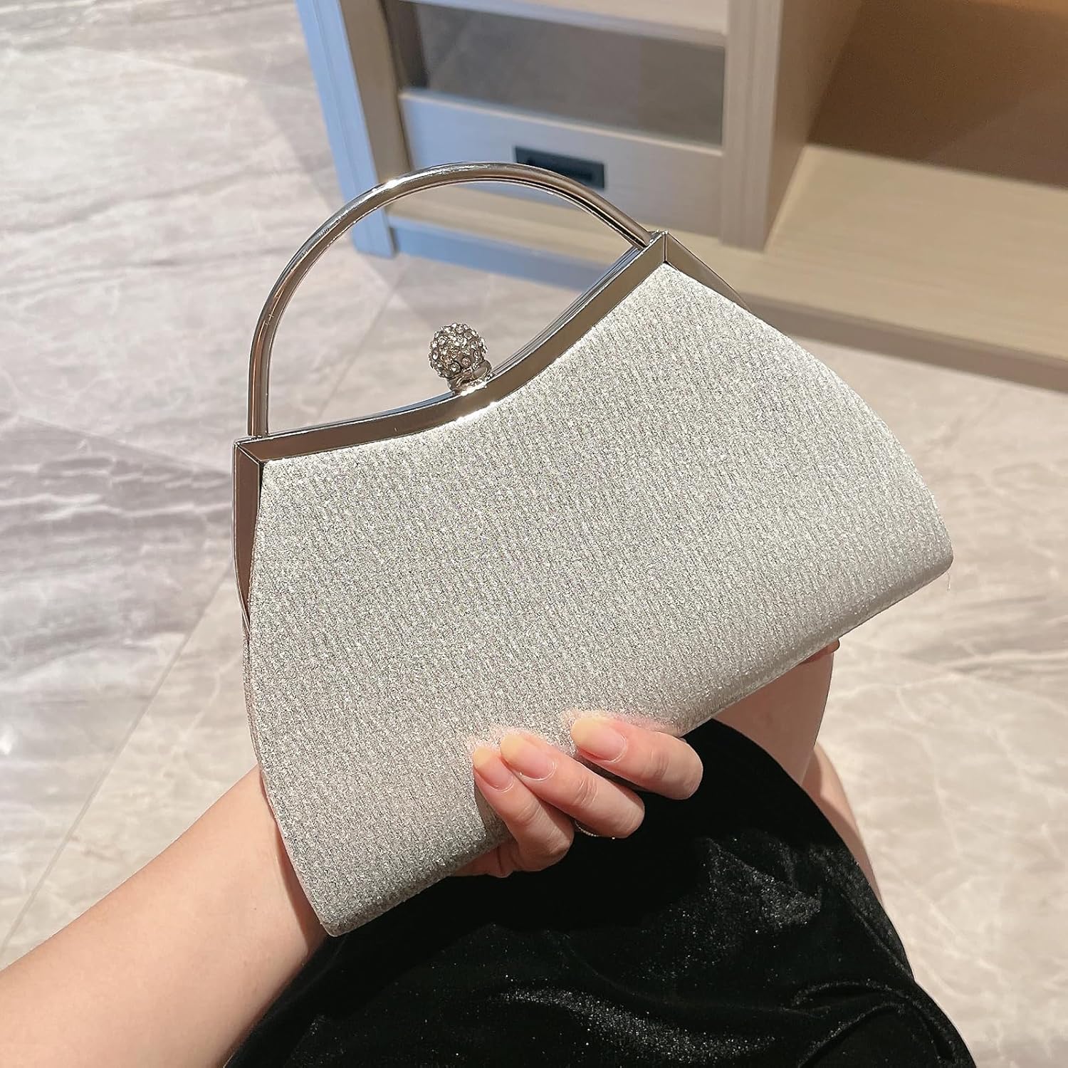 Clutch Purses for Women Evening Bags Party Clutches Handbag With Detachable Chain Strap for Cocktail Party Wedding