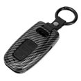 thumbnail image 2 of Carcasa para mando a distancia, ajuste exacto, acabado de fibra de carbono negro brillante, estilo de fibra de carbono negro, carcasa para mando a distancia, compatible con A6 Q5 A5 A7, 2 of 5
