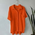 thumbnail image 4 of WAYUTE Womens 2 Piece Outfits Solid Color Short Sleeve Button Shirt and Casual Shorts Comfortable Casual Travel Summer Outfit, 4 of 6