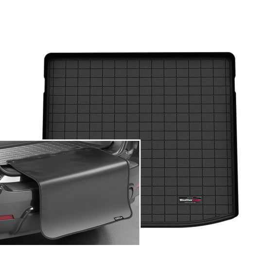 WeatherTech Cargo Trunk Liner with Bumper Protector compatible with 2022-2025 Mitsubishi Outlander - Behind 2nd Row w/ Bumper Protector, Black