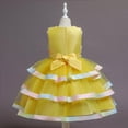 thumbnail image 2 of Toddler Baby Girls Colorful Floral Tutu Gown Dress Party Evening Wedding Christmas Dance Dresses with Headwear, 2 of 6