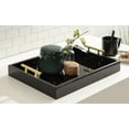 thumbnail image 6 of Kate and Laurel Lipton Decorative Modern Rectangular Tray, 16.5 x 12.25, Black and Gold, Chic Serving Tray for Storage, Organization, and Display, 6 of 8