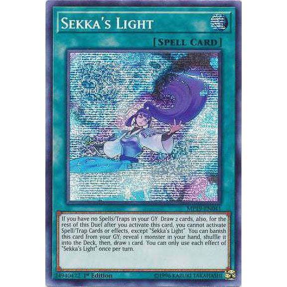 YuGiOh 2019 Gold Sarcophagus Tin Mega Pack Prismatic Secret Rare Sekka's Light MP19-EN041