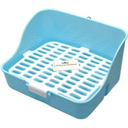 Erlvery DaMain Square Potty Trainer Corner Litter Bedding Box Pet Pan for Small Animal/Rabbit/Guinea Pig/galesaur/Ferrets