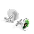 thumbnail image 3 of Saint Patrick's Day Elegant Men's Stainless Steel Dress Shirt Cufflinks for Formal Occasions, 3 of 6