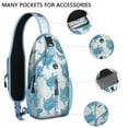 thumbnail image 2 of Cute Cartoon Turtles Sling Backpack with Tropical Beach and Nautical Design, Lightweight Crossbody Daypack, Adjustable Strap, Multiple Compartments for Daily Commuting, 2 of 6