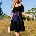 thumbnail image 4 of Vestido sin mangas con flores brillantes, vestido de playa para mujer, vestidos con mangas largas para mujer, 4 of 7