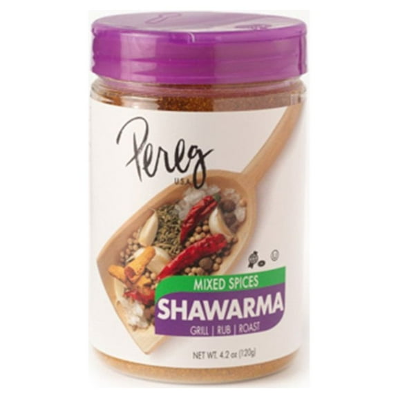 Pereg Shawarma Spice Seasoning 4.25 Oz - Spice Rub for Meat, Beef, Gyro & Poultry Grill Flavor Middle Eastern Spice Mix - Mediterranean - Non-GMO & Vegan
