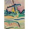 thumbnail image 2 of Ernst Ludwig Kirchner 18x24 Gold Ornate Framed and Double Matted Museum Art Print Titled - Windmuhle (A Windmill on Fehmarn) (1908), 2 of 4