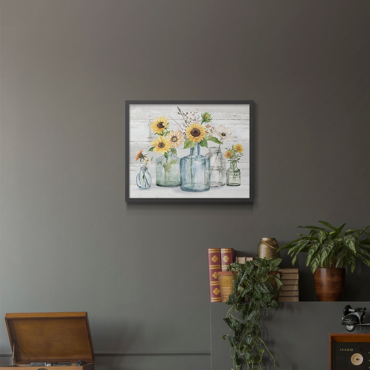 Sunflower Extravaganza by Carol Robinson - Restickable Framed Giclée Print