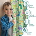 thumbnail image 3 of Blackout Kids Curtains,Green Dinosaurs Cacti Pattern Childrens Insulated Curtains Set Of 2,Bedroom Essentials,Toddler Room Decor 42"x84", 3 of 5