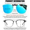 thumbnail image 6 of Joopin Polarized Clip On Sunglasses Over Eyeglasses for Men Women UV Protection(Mirrored Blue), 6 of 8
