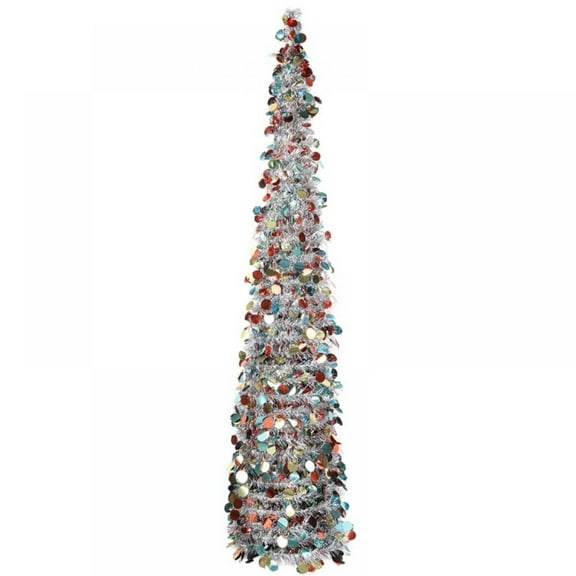 5ft Pop Up Collapsible Christmas Tree,Gorgeous Collapsible Artificial Christmas Tree for Christmas Decorations Holiday Decorations Xmas Party Fireplace Decor