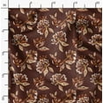 thumbnail image 2 of Soimoi Florals Print, Poly Taffeta Fabric, Decor Sewing Fabric by The Yard 56 Inch Wide, Decorative Fabric for Outdoor Upholstery, Umbrellas and Home Accents, Brown, 2 of 6
