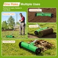 thumbnail image 6 of JouZYA Lawn Thatch Rake, 15 in Steel Dethatching Rake with Adjustable Angle and 38–68 in Handle(Olive), 6 of 7