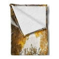thumbnail image 2 of Bamboo Print Soft Flannel Fleece Throw Blanket, Bottom to Top Bamboo Grove Fall Landscape Potential for Improvement, Cozy Plush for Indoor and Outdoor Use, 70" x 90", Yellow Brown, by Ambesonne, 2 of 5