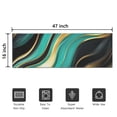 thumbnail image 5 of Teal Gold Marble Pattern Door Rugs,Washable Non Slip Door Mats Indoor,Decorative Door Mats,Entry Mat Indoor for Entrance,Bedroom,Kitchen,Bathroom,16"x47", 5 of 6