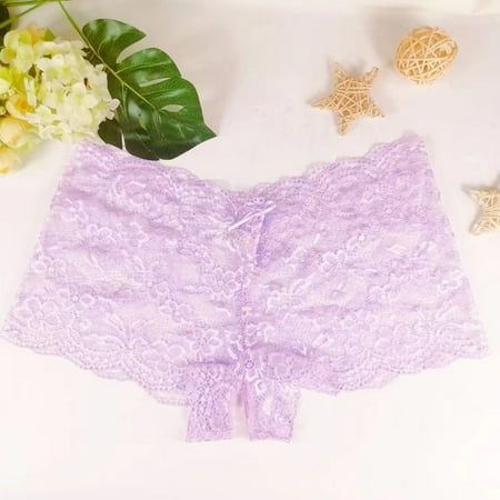 Riforla Women s Briefs Women s Sexy Underwear Sexy Lace Open Panties Multi Color Plus Size Underwear Womens Underwear Pink XL