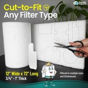 Aquatic Experts - FilterFirst Aquarium Filter Pad Media Roll Crystal Clear Water, 12 by 72 x .75