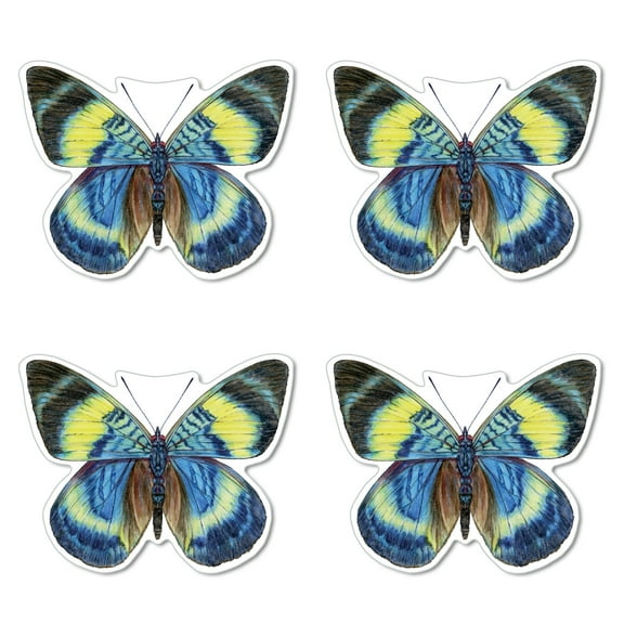 CounterArt Butterfly Shaped Reversible Easy Care Flexible Tabletop Placemat 4 Pack