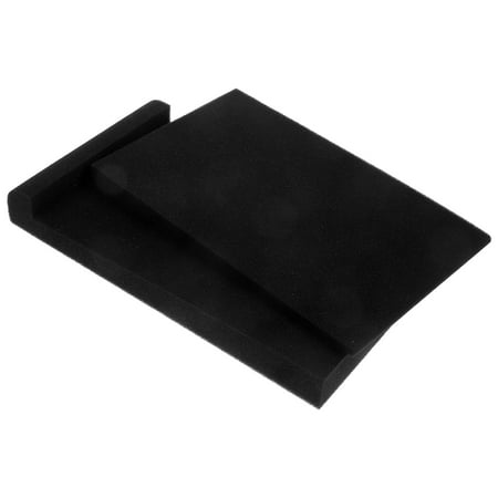 Raindrops 2-Pack Black Foam Isolation Cushions for Home Theater Soundproofing and Effective Noise Reduction