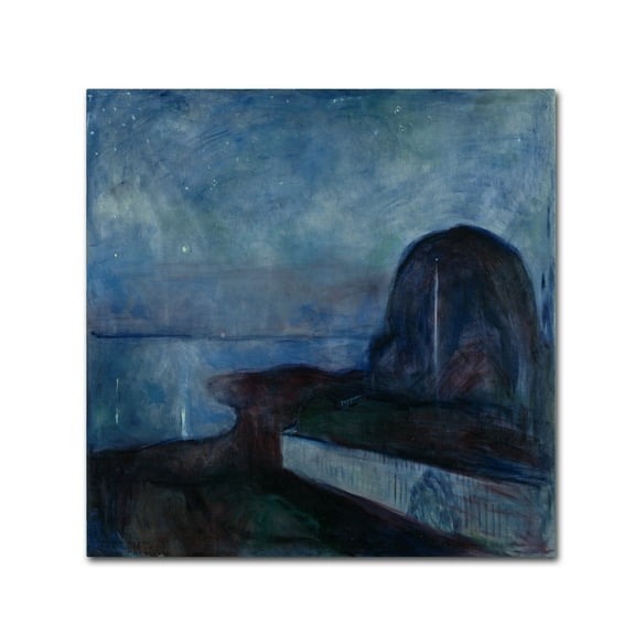 Trademark Fine Art 'Starry Night II' Canvas Art by Edvard Munch